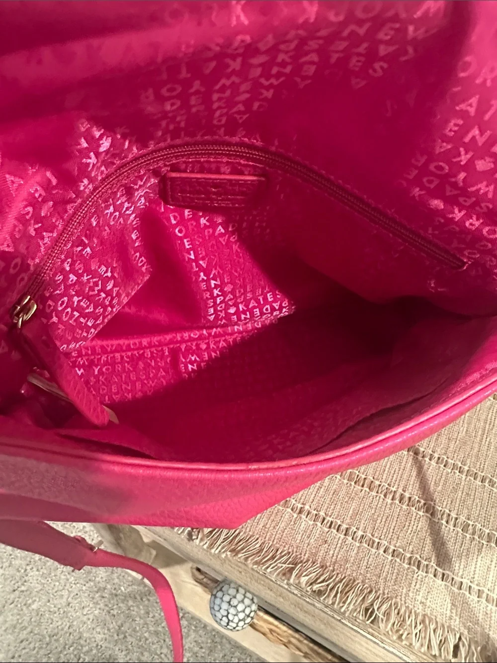 kate spade Hot Pink Leather Crossbody with Tassel
